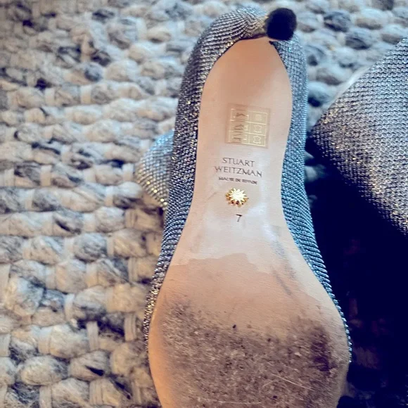 Stuart Weitzman Silver Stiletto Mules - Picture 4 of 4